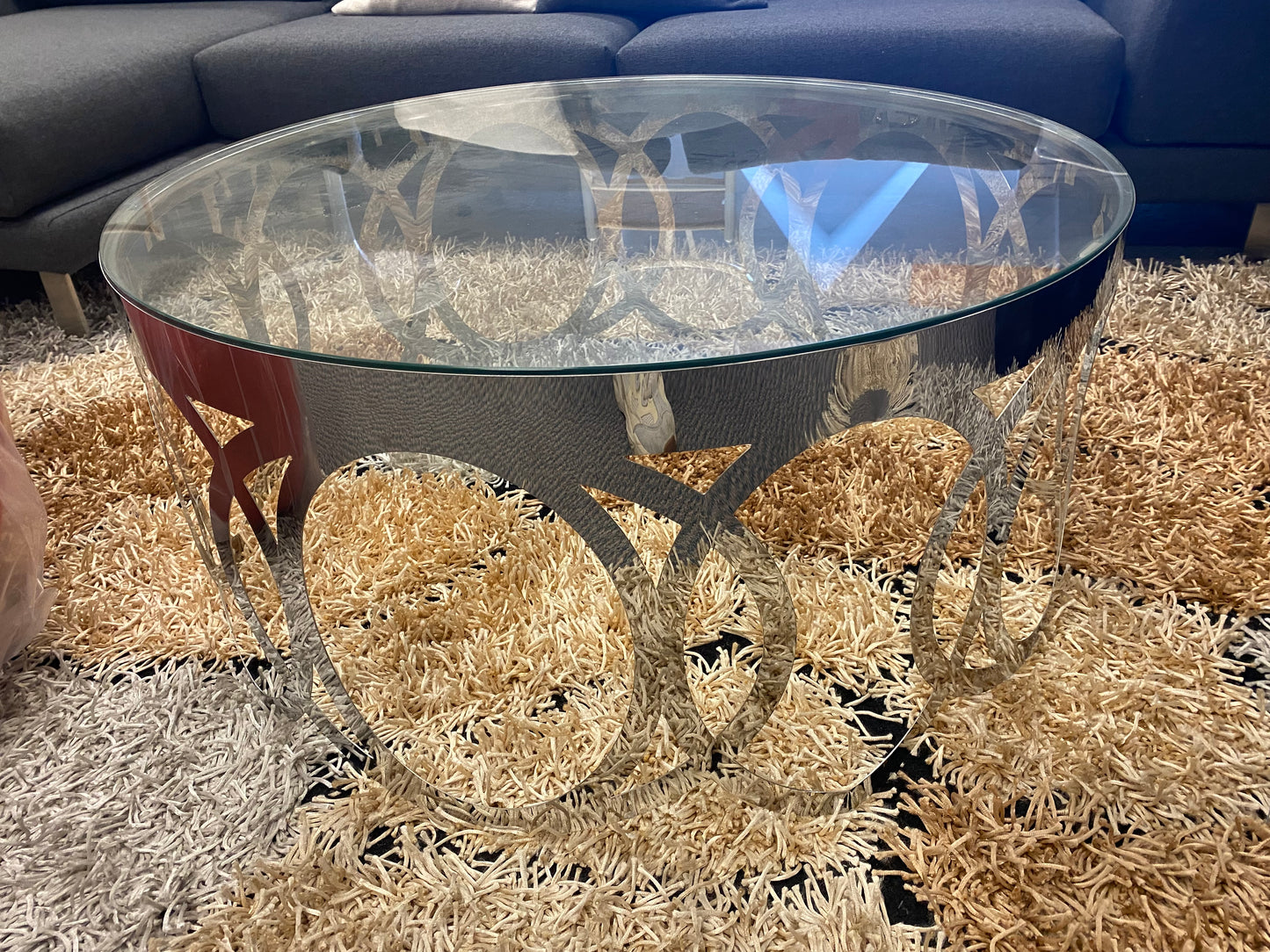 Crafty Stainless steel frame coffee table #311, Clearance sale