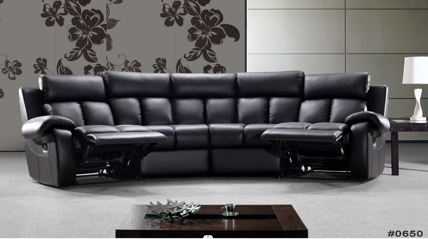 5 seater Full Genuine Leather Recliner lounge suite #0650, *Special now*