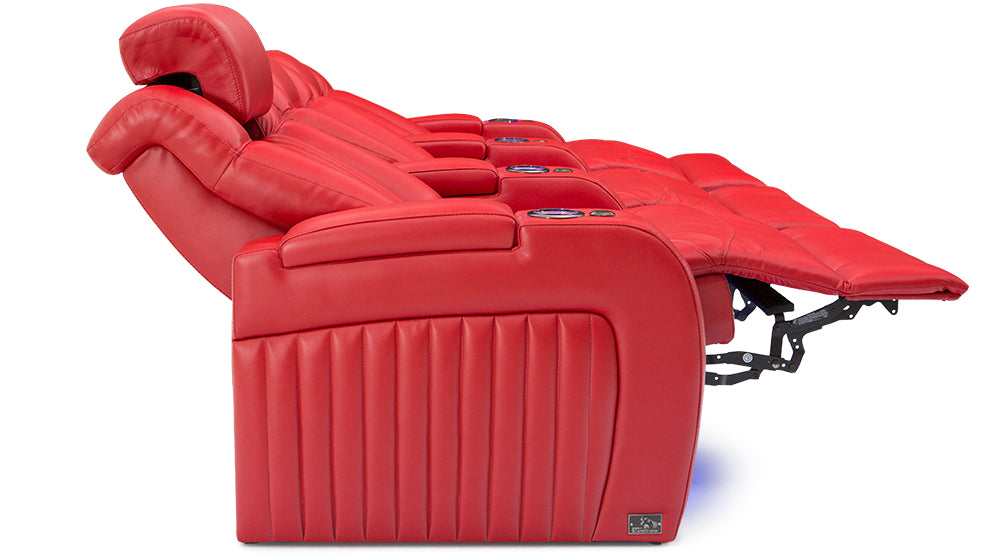 Multifunctional Electric Genuine Leather Home Theatre Seating #1896 with 3 power recliner by order