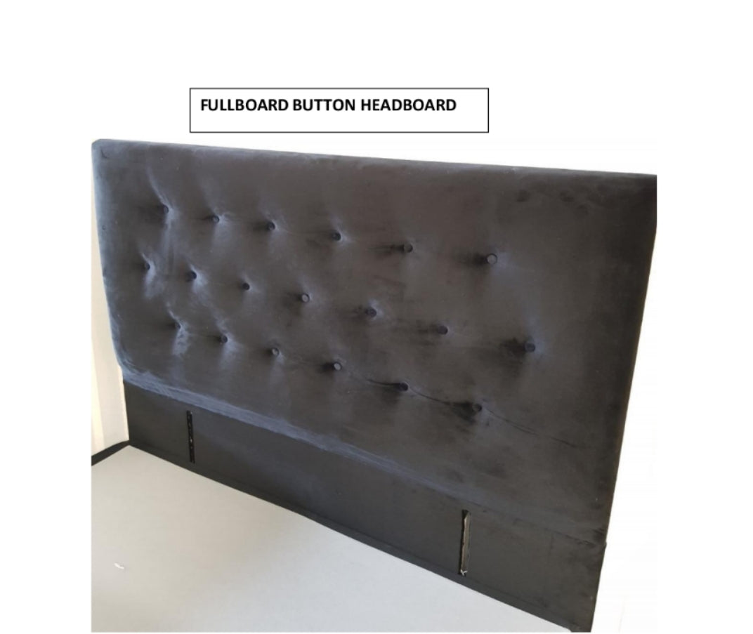 NZ MADE Full Button Headboard, 7 sizes 6 colors