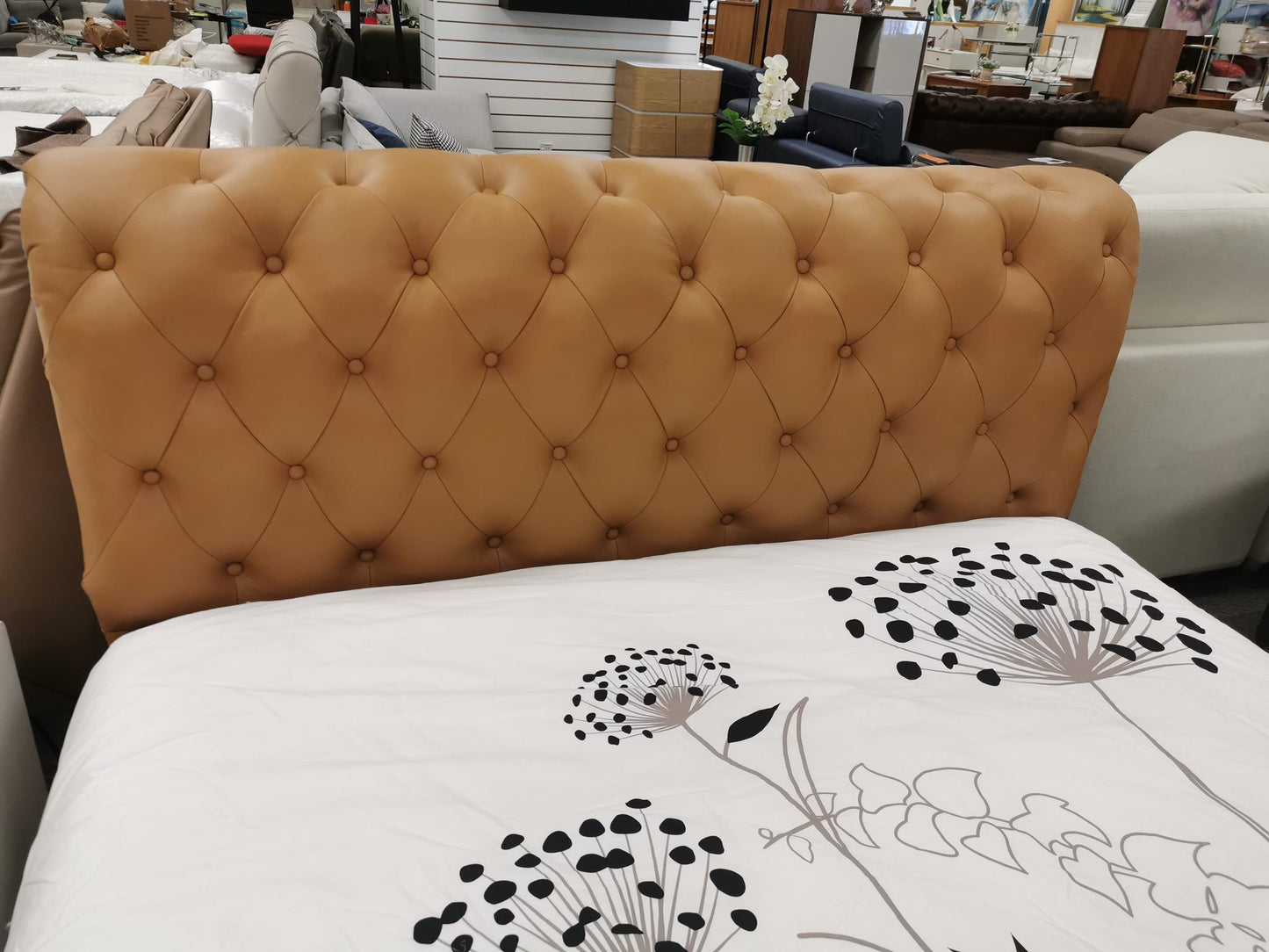 A129 High Quality Genuine Leather Headboard,king size * 2 color Clearance now*