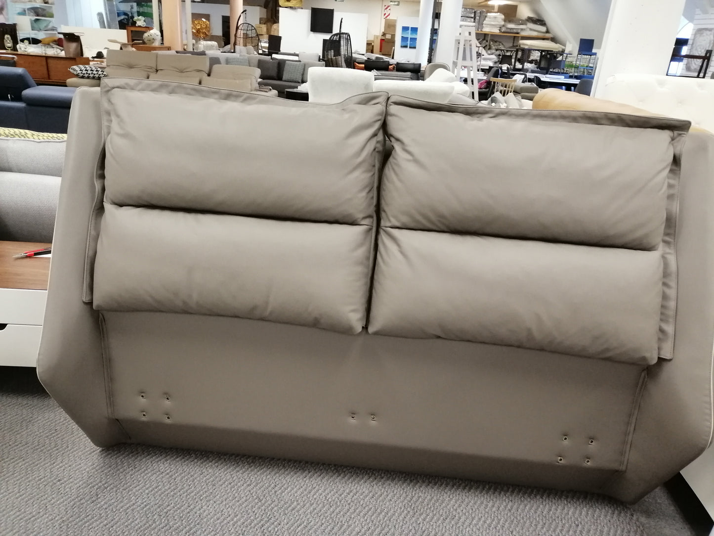 Italian Design Genuine Leather Bed Frame #2275 (goose feather headboard)3 size, Special now