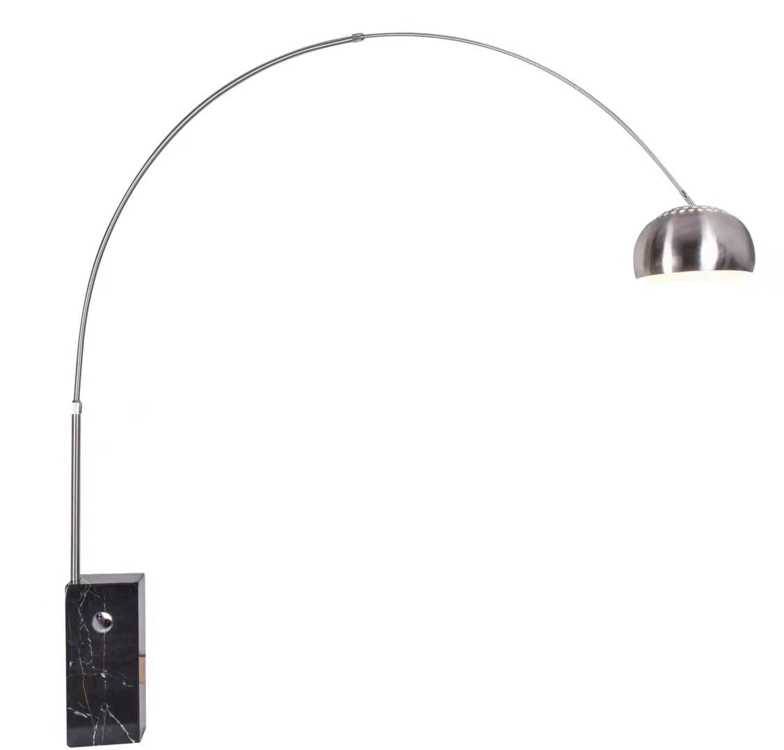 Arco floor lamp with natural marble base , 2 color avaliable now