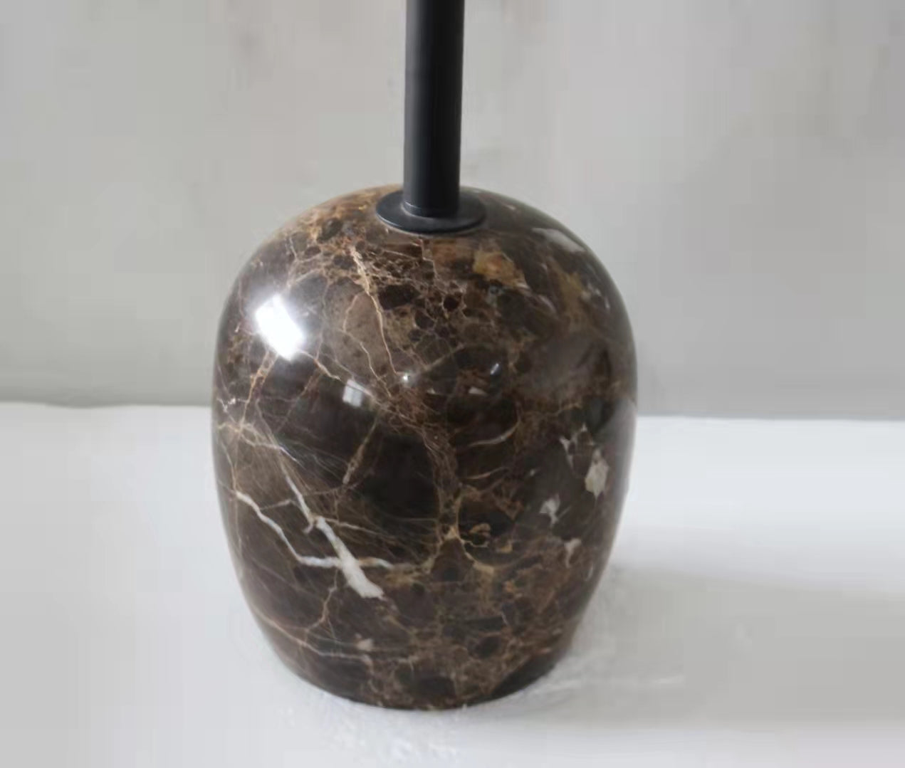 Brown color Natural Marble Base Side Table #636 available now