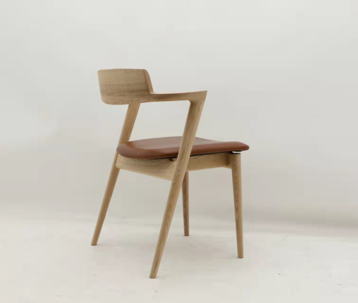 Replica Zig zag Dining Chair with Top Grain Leather, 2 color Special now