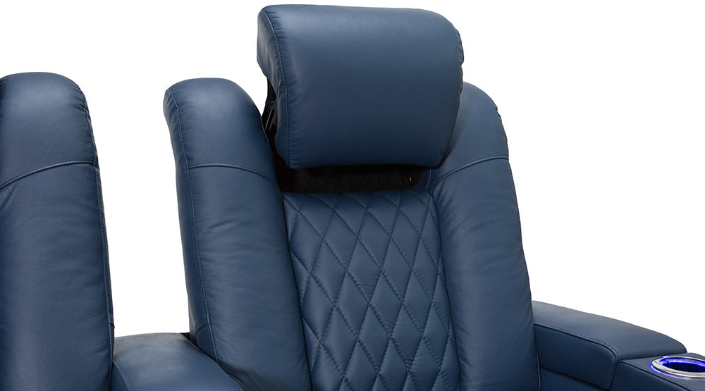 Genuine Leather Home Theatre Seating #168 with 2 power recliner coming soon