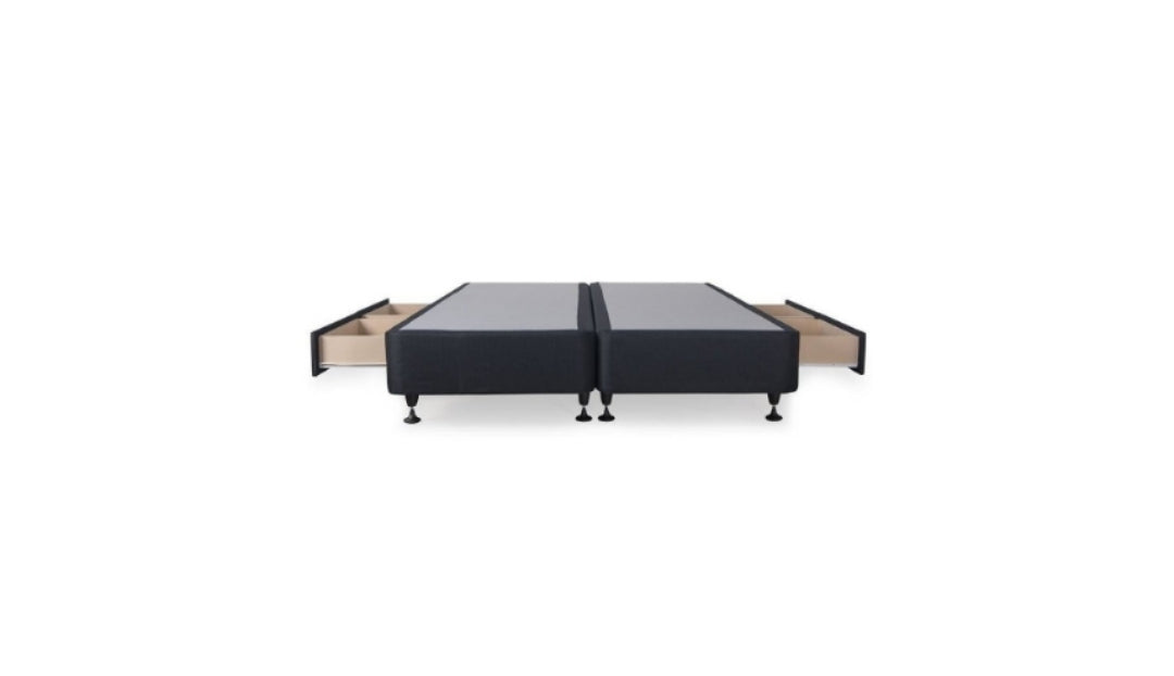 NZ-made Split bed base with drawers, 4 sizes, 6 colours