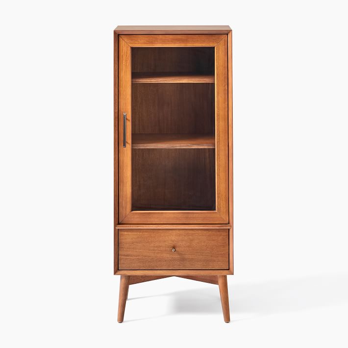 Mid-Century  small show case, walnut colour, Clerance sale