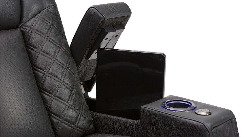 Genuine Leather Home Theatre Seating #1897 with 3 power recliner, available now