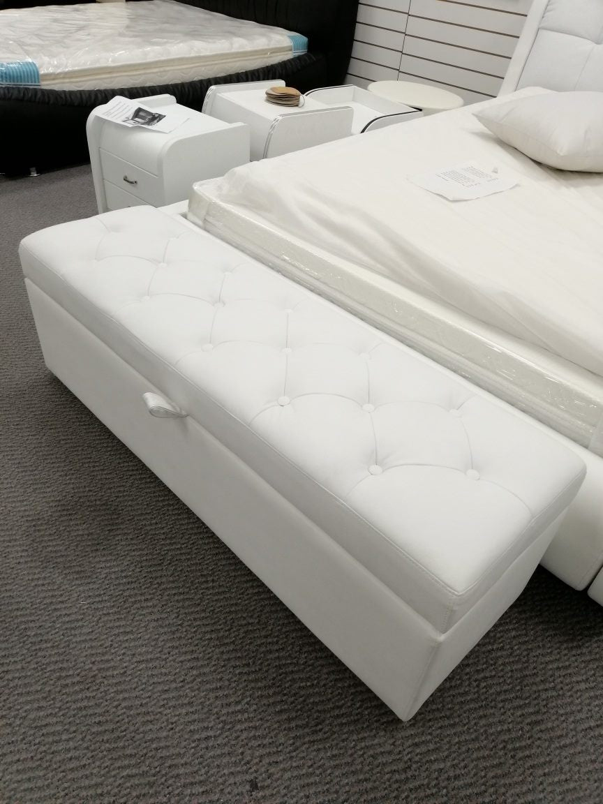 Italian Leather Bed End Stool With storage(Glory box), by order