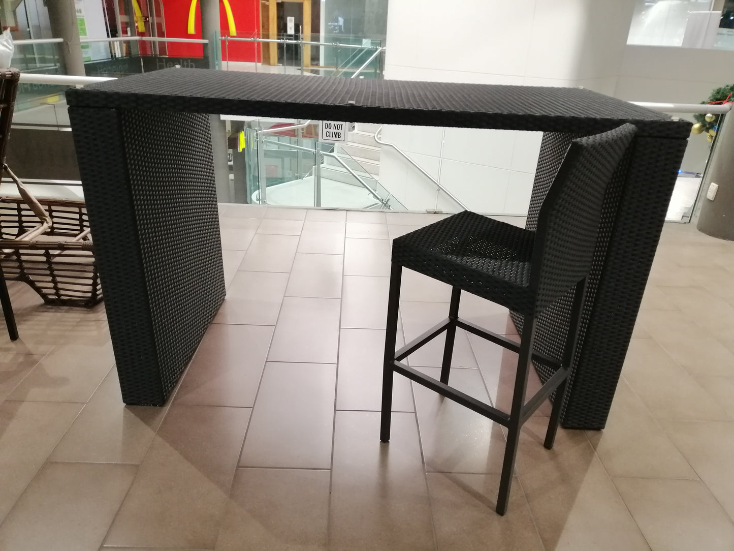 Hiview 7pc Outdoor Rattan Bar set Black colour available, Special now
