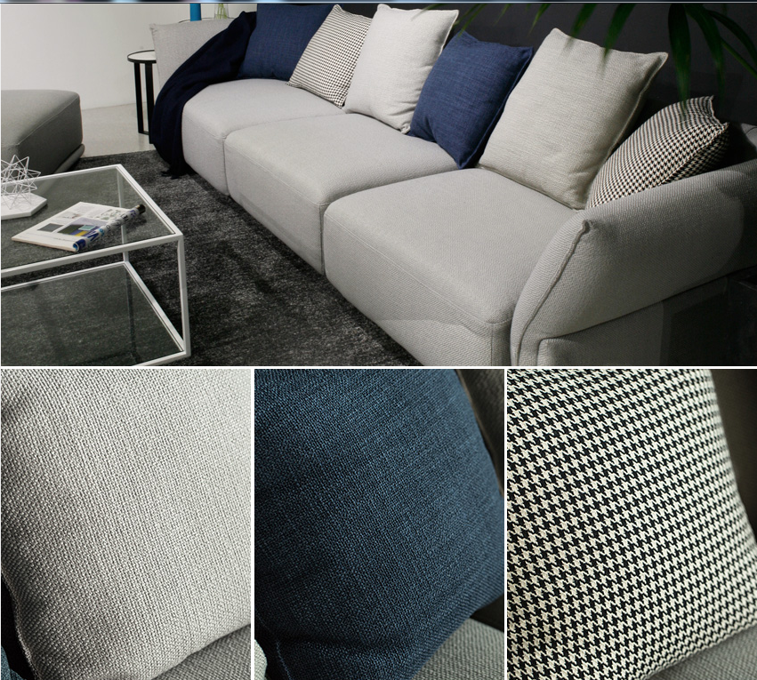 Luna 3 Piece Sofa Set - Feather Cushions - Light Grey, Clearance sale.