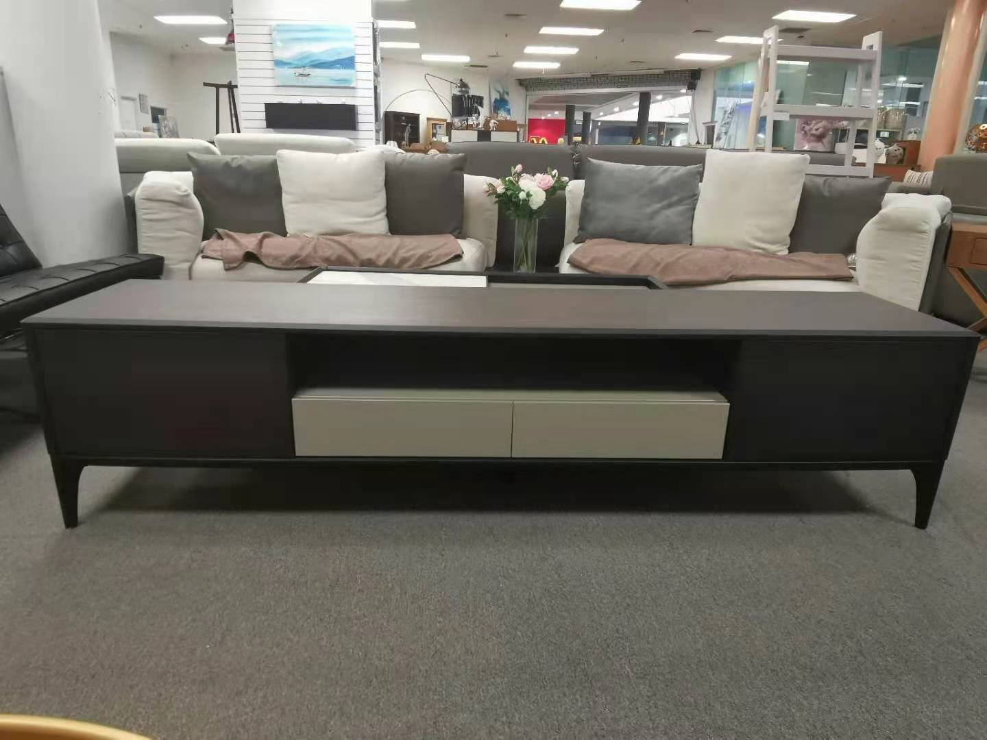 Smoky Oak Veneer Entertainment unit #2113 Available now