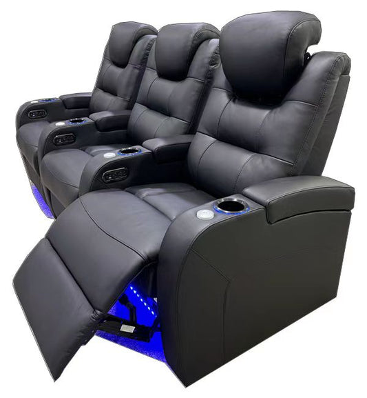 Multufunctional Electric Genuine Leather Home Theatre Seating  #189-700 available now