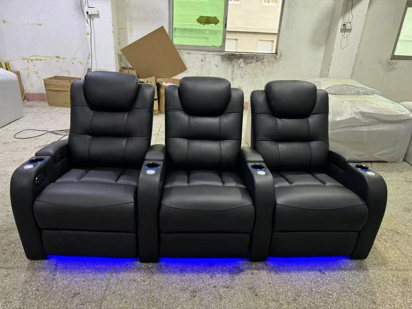 Multufunctional Electric Genuine Leather Home Theatre Seating  #189-700 available now