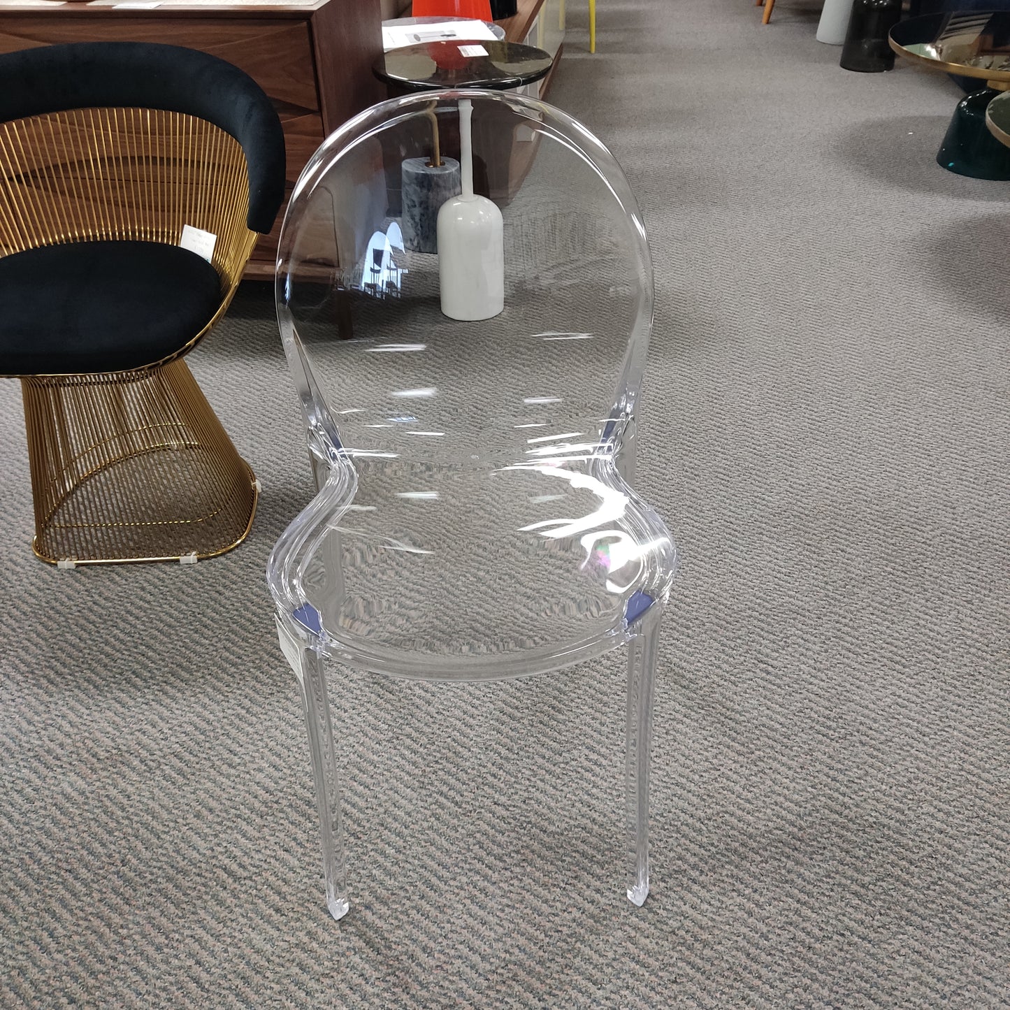 *MG* Ghost Swan Transparent clear armless chair