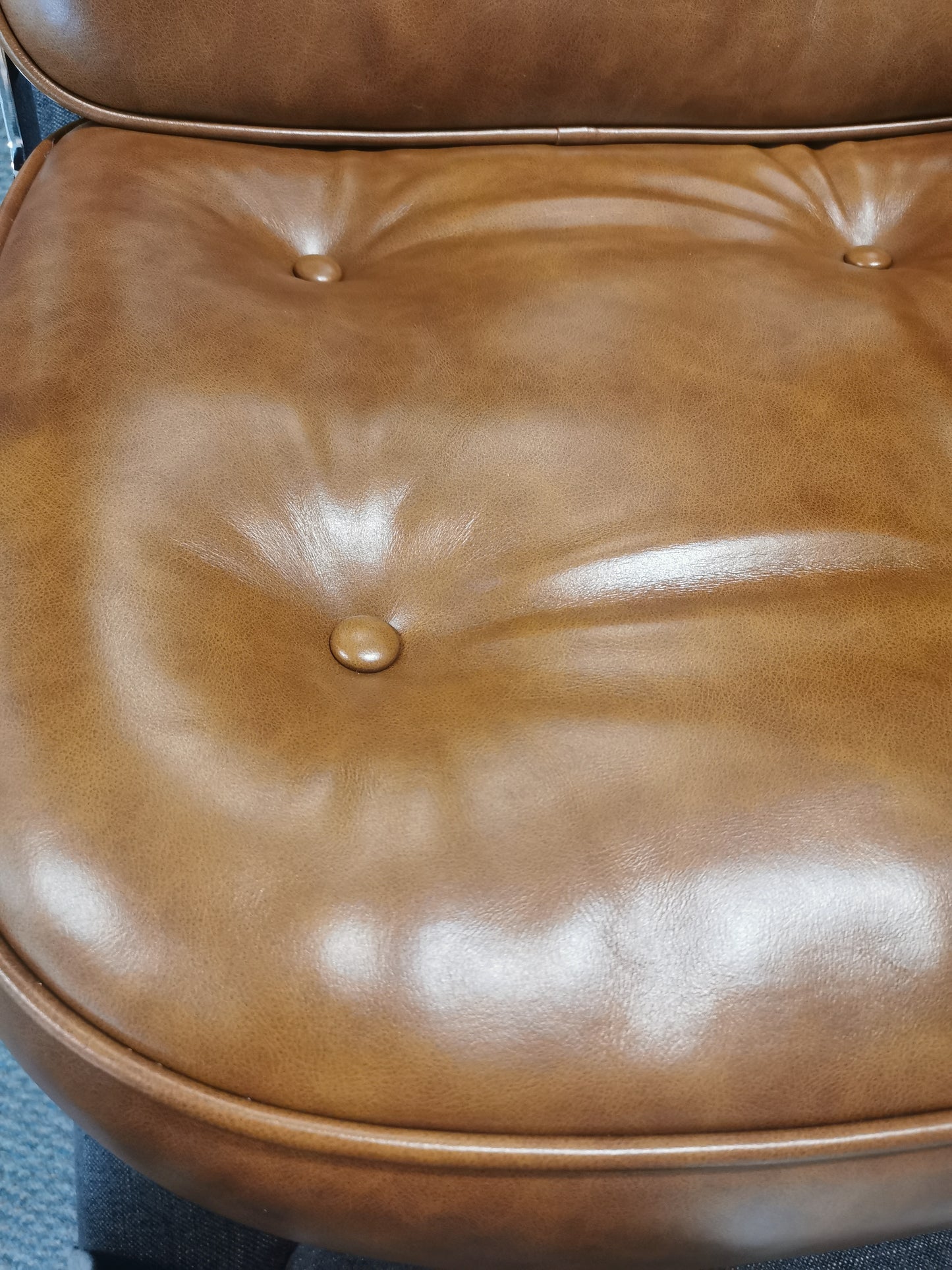 RP Genuine Leather Eames #104 Office Chair, Brown color available now.