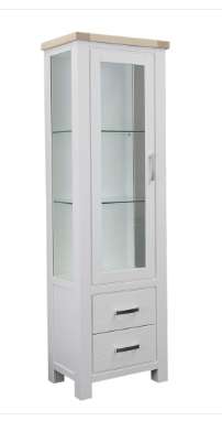 Sicily Solid wood narrow display unit left/ right opn