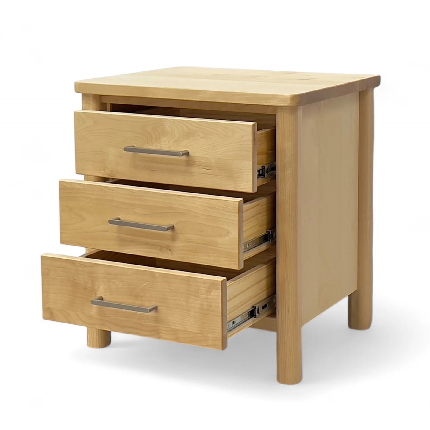 Solid Birth wood 3 Drw Bedside table