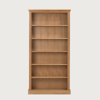 High Quality Solid Oak bookcase 195cmH, 2 colors