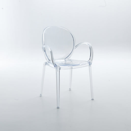 *MG*Ghost Rosy Transparent Clear Arm chair