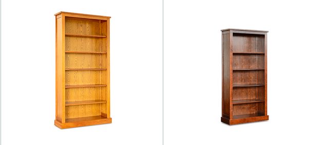 High Quality Solid Oak bookcase 165cmH, 2 colors