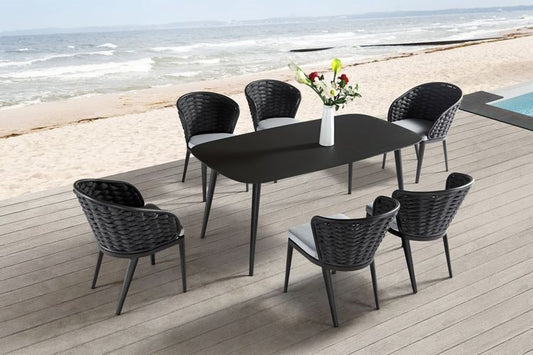 7pcs Morden Design  Aluminum outdoor dining set #2006