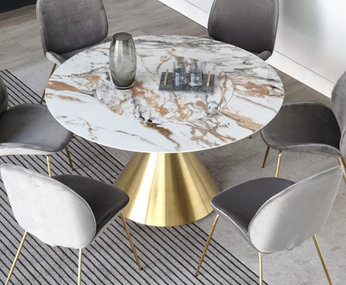 *MG* Round #904R Dining table, dia150cm with swiled lazy Susan by order