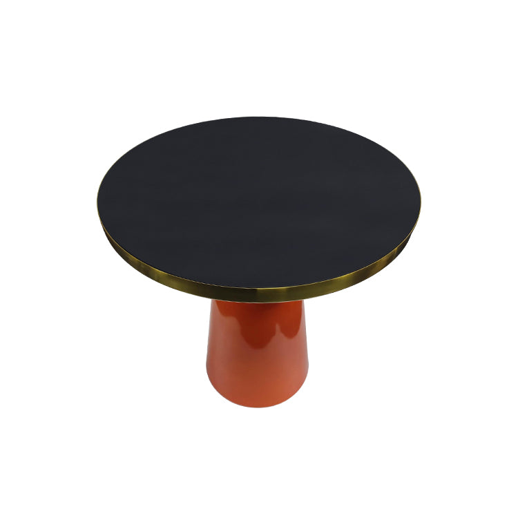 Bell Glass side table #489C,  ORANGE  colour in stock