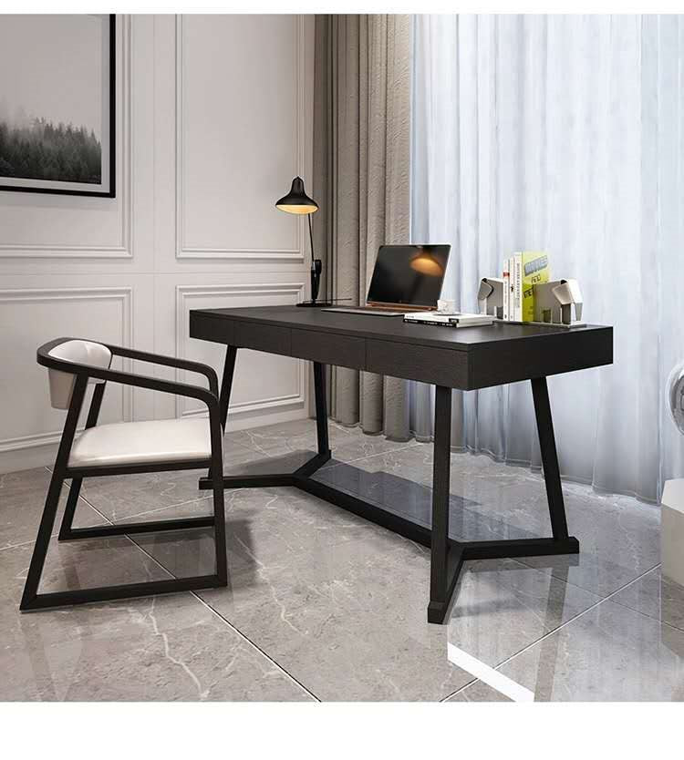 Y shape 140cm Solid wood+ Oak veneer study desk, by order