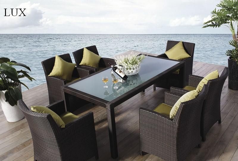Lux PE Rattan outdoor Dining table only, by order