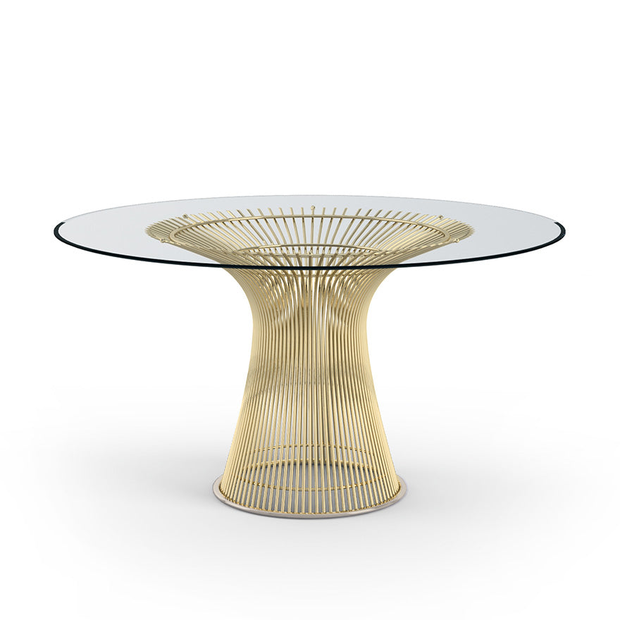 Platner Round Glass Dining Table - 110cm Diameter