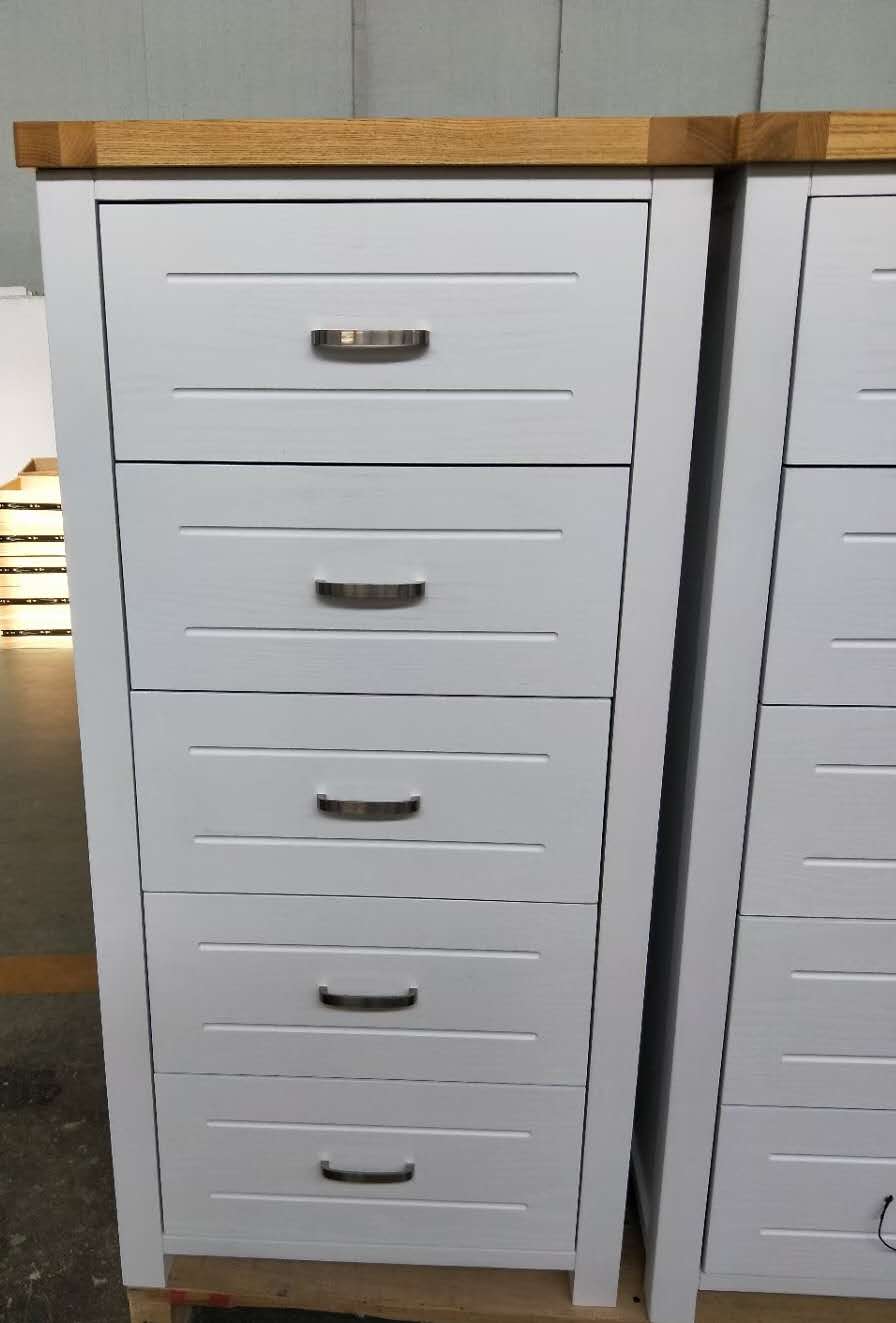Arca Solid Wood Slim Tall boy with 5 drawers, *Special*