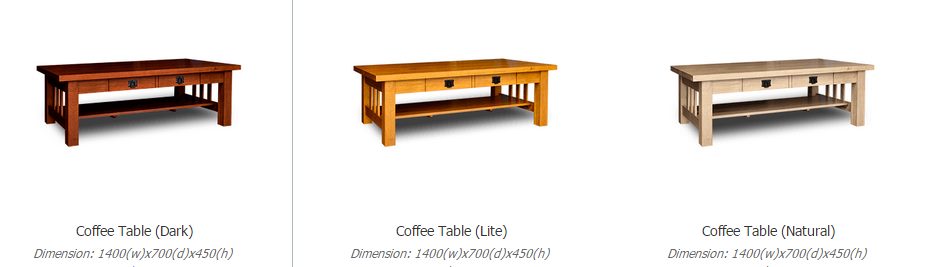 High Quality Solid Oak furniture-Coffee Table 2 size