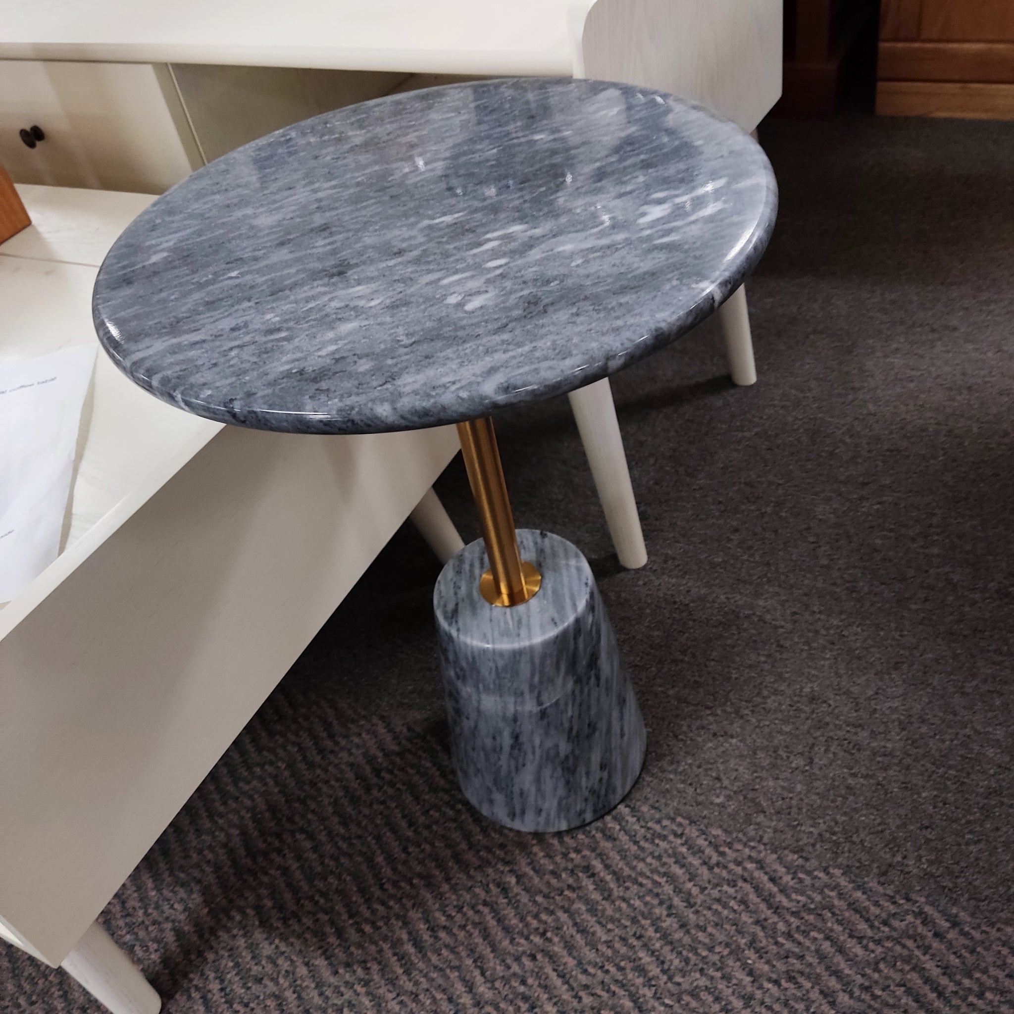 Grey Marble Side Table 616, available now MicroGiant