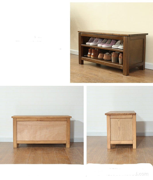 Solid NZ Pine 2 level shoe case, dark color in stock now