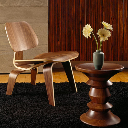 Eames Time Life Stool 3 style walnut in stock