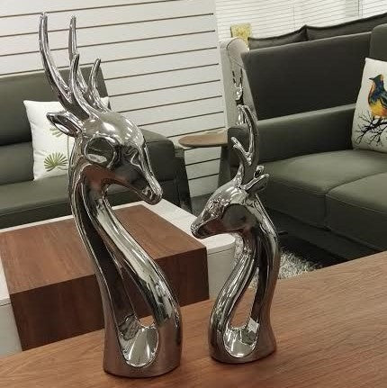 A Pair of Ceramic Deer Ornament