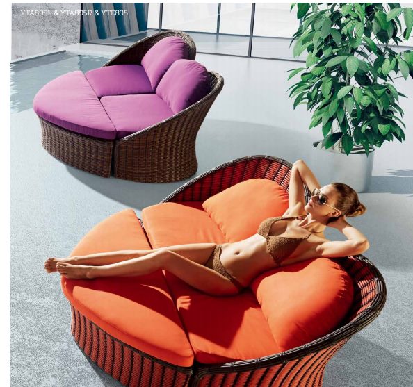 Sweet Heart Round rattan Daybed by order