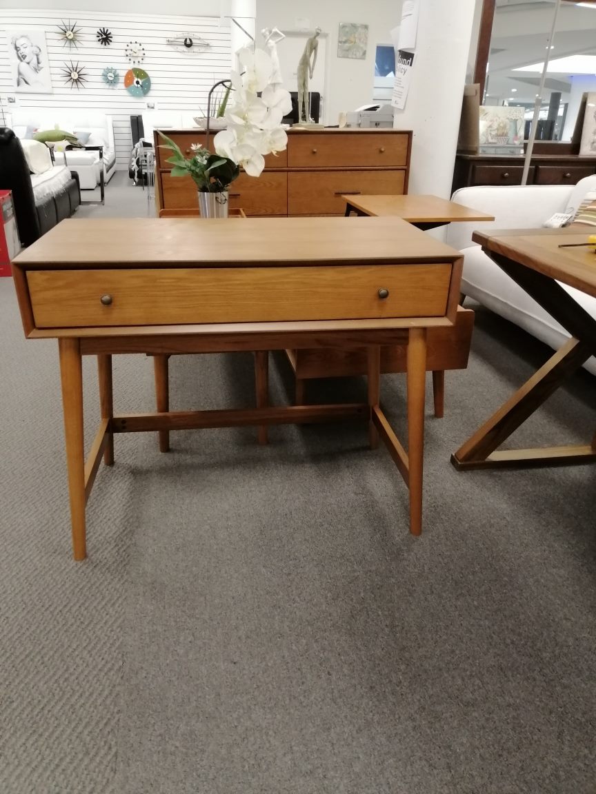 Mid_Century Study Desk, walnut color Clearance sale. – MicroGiant