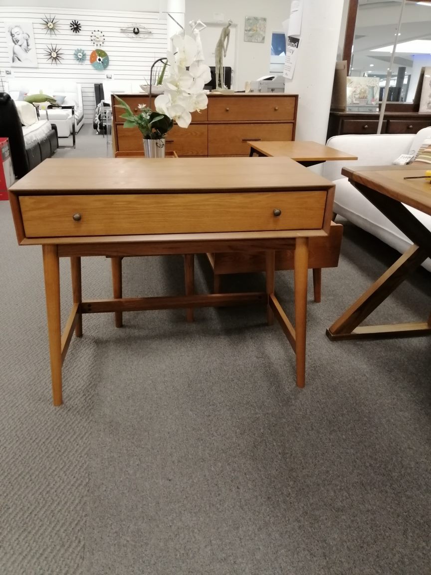 Mid_Century Study Desk, walnut color available now