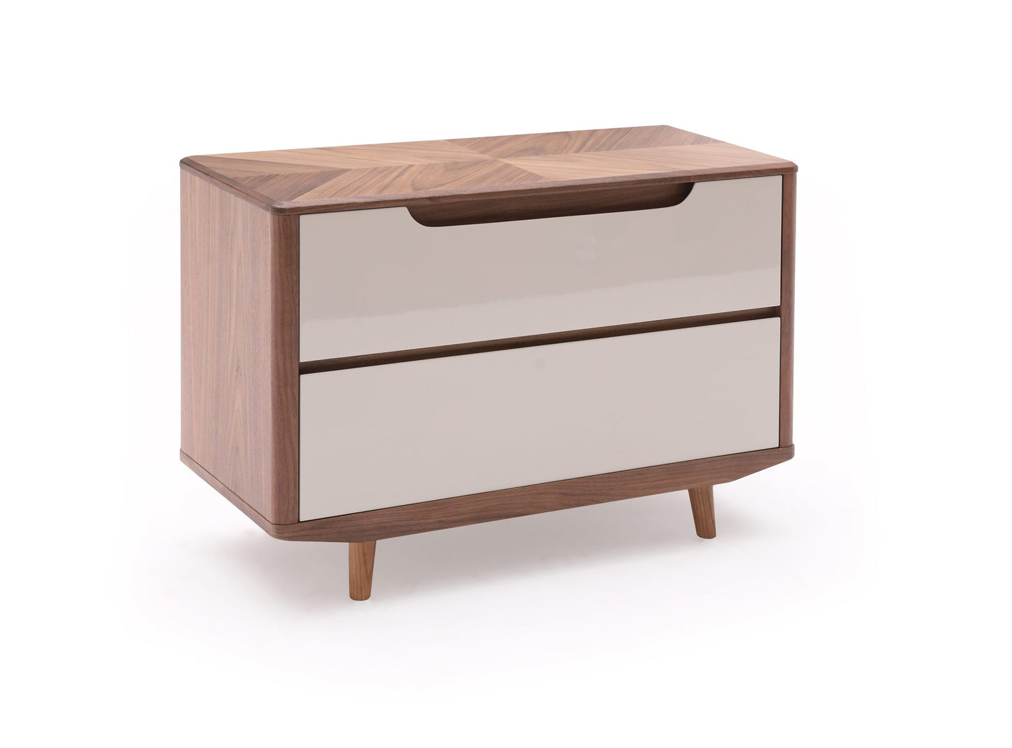 Oak Veneer Bedroom cabinet/low boy #7550 with 2 drawers - CLEARANCE SALE