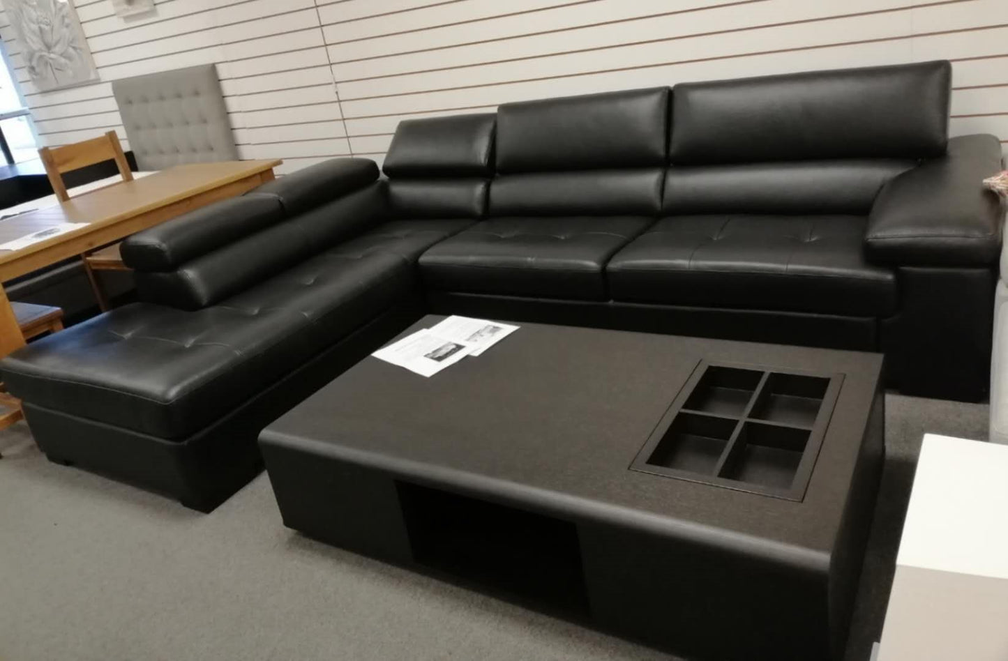 Full Genuine Leather Lounge Suite #762, *Special* black colour available.