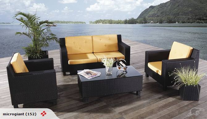 Smart 4pcs PE rattan outdoor sofa set