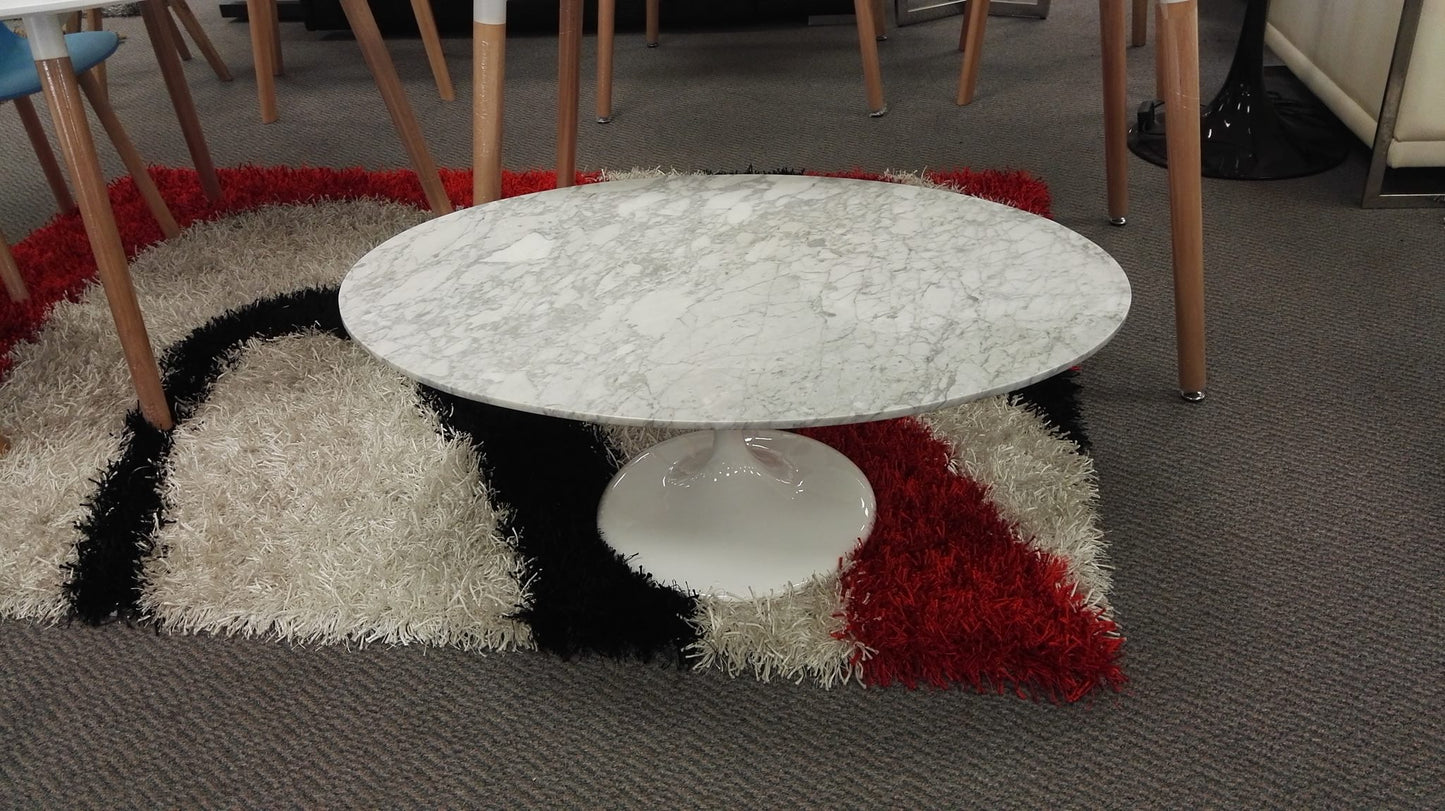 Tulip Coffee Table with natural marble top, Sample sale
