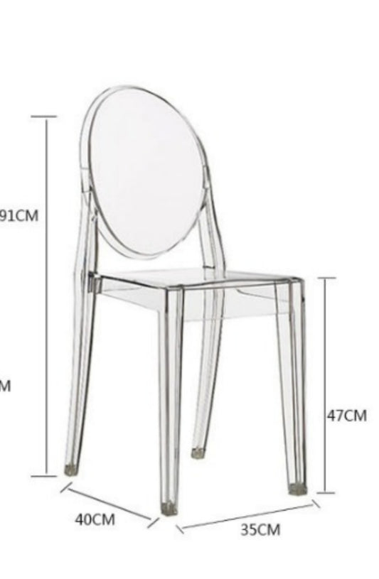 Armless Ghost Chair Clear color available now