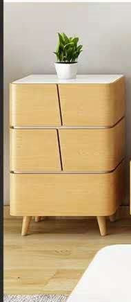 Der Ash Veneer 3-Drawers Storage Cabinet Chest - CLEARANCE SALE
