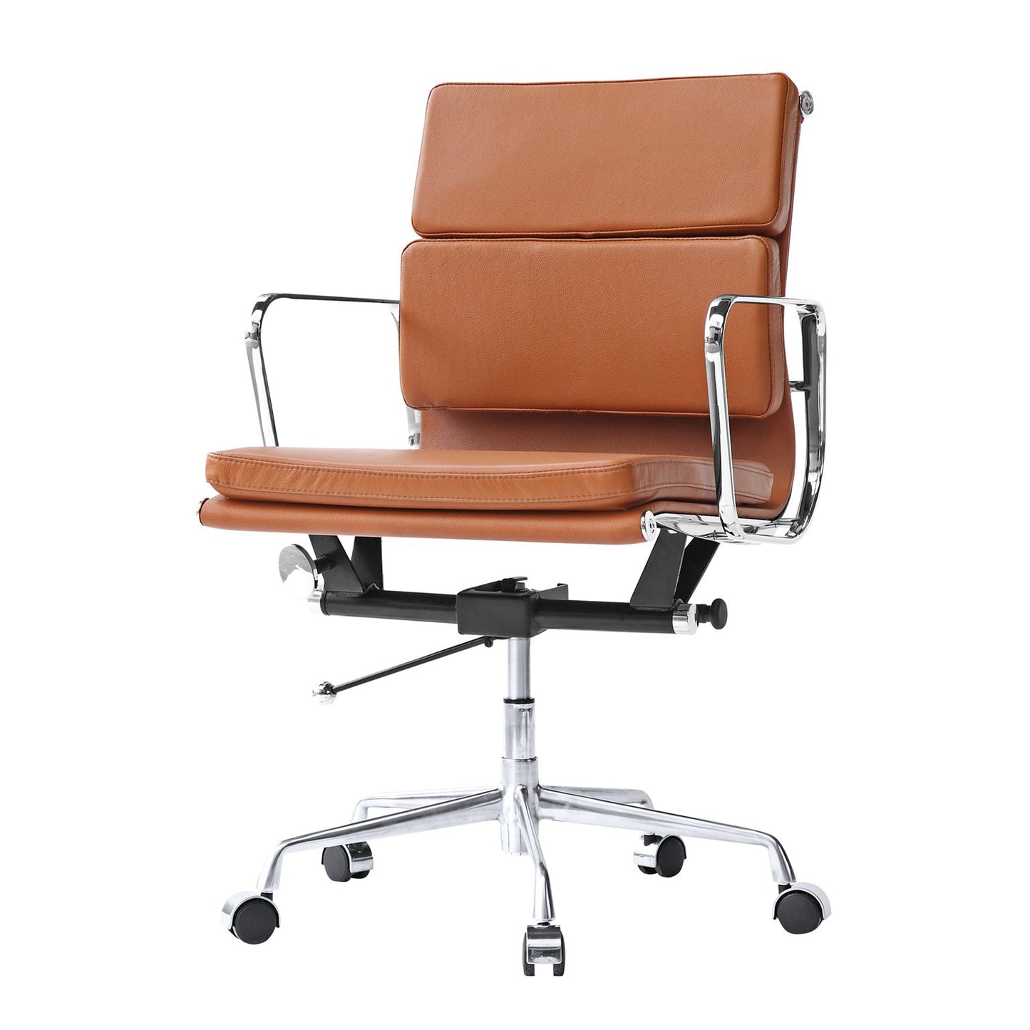 RP Eames soft pad Genuine Leather  office chair, Tan  color available now