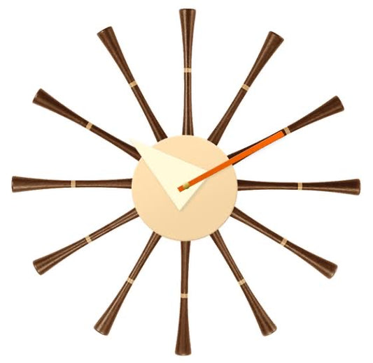 Nelson Spindle Clock  2 color hands available