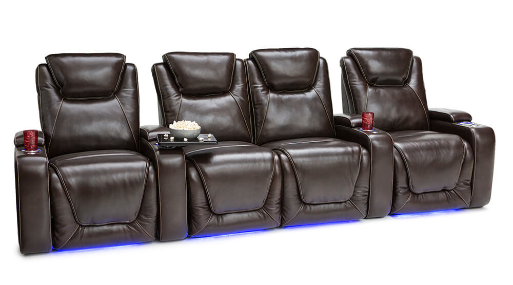 Multifunctional Electric Genuine Leather Home Theatre Seating #166  by order